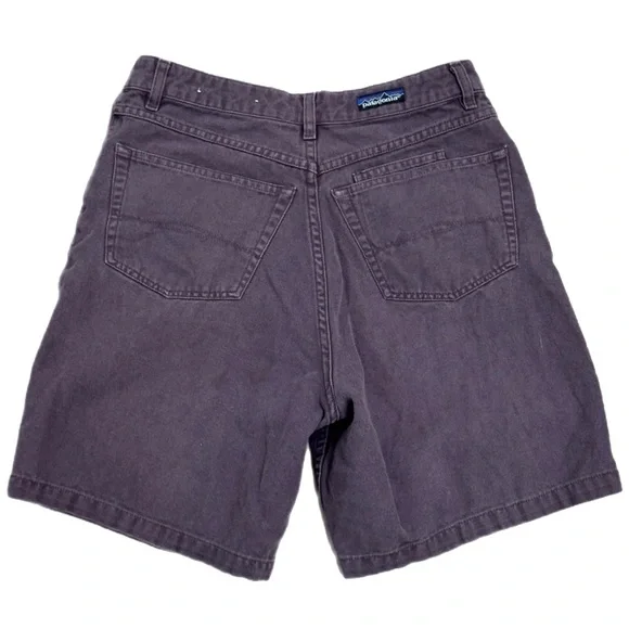 Vintage Patagonia Denim Shorts 8" Inseam Purple Utility Outdoor RareWomen's 12 - Picture 2 of 8
